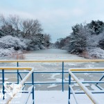Zima nad morzem - Kanał Liwka w Pogorzelicy