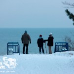 Zima nad morzem - Zejście na plażę w Pobierowie